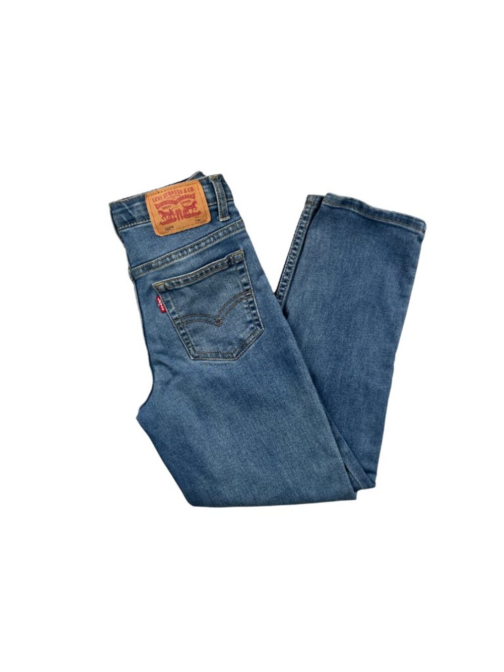 Levi's 502 Regular Boys Jeans Size 7 Regular Adjustable Waist Blue